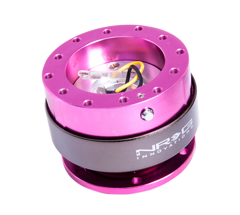 NRG Innovations SRK-200PK Quick Release Gen 2.0 Pink Body Titanium Chrome Ring