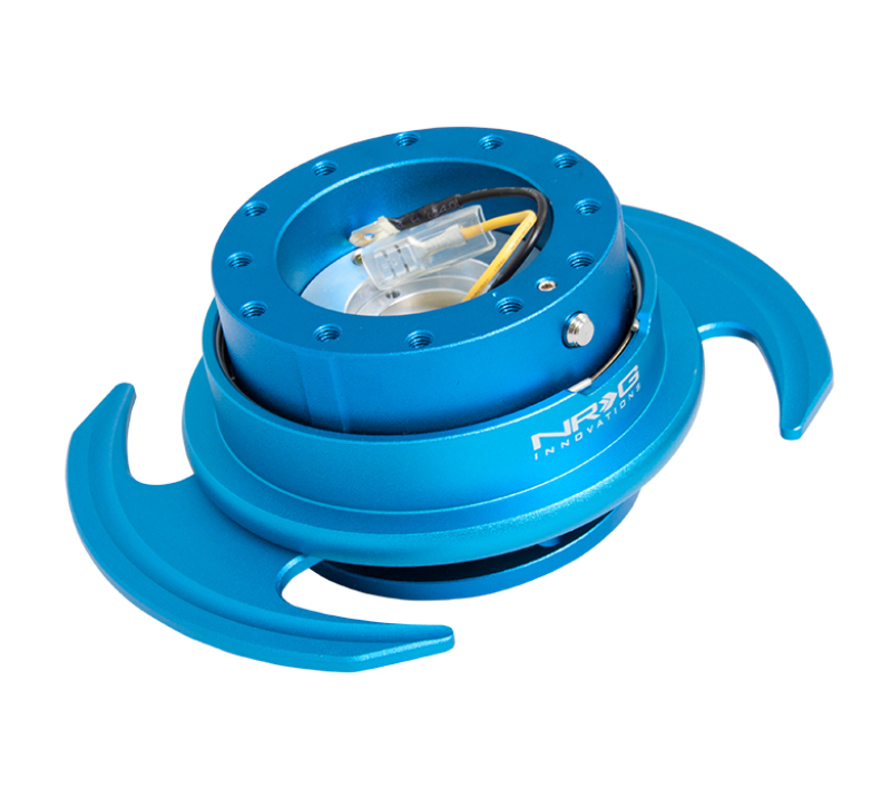 NRG Quick Release Kit Gen 3.0 - Blue Body / Blue Ring w/Handles - SRK-650BL