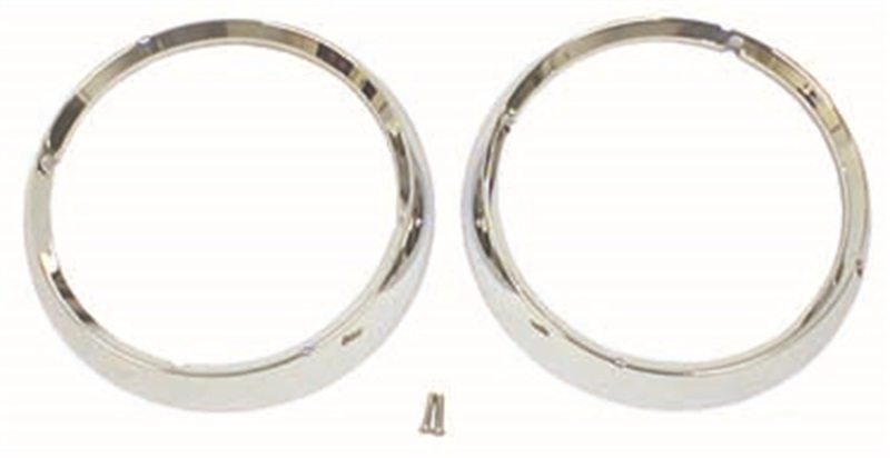 Omix Headlight Bezel Set Chrome 72-86 Jeep CJ Models - 12419.04