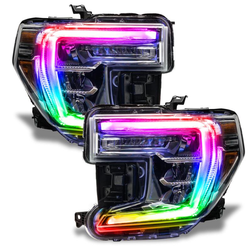 Oracle 19-21 GMC Sierra 1500 RGB+W Headlight DRL Upgrade Kit - ColorSHIFT w/o Controller - 1287-334