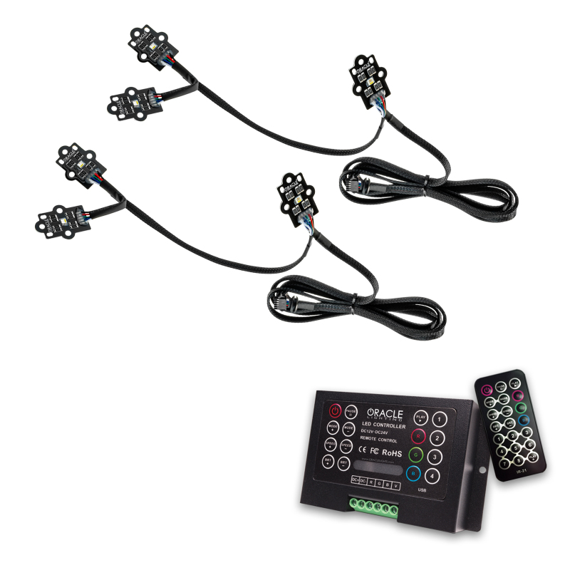 Oracle 20-21 GMC Sierra 2500/3500 HD RGB+W Headlight DRL Upgrade Kit - ColorSHIFT 2 - 1451-333