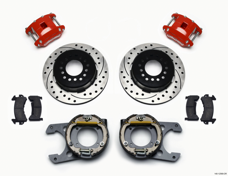Wilwood 140-12569-DR D154 Rear Parking Brake Kit - Red Powder Coat Caliper NEW