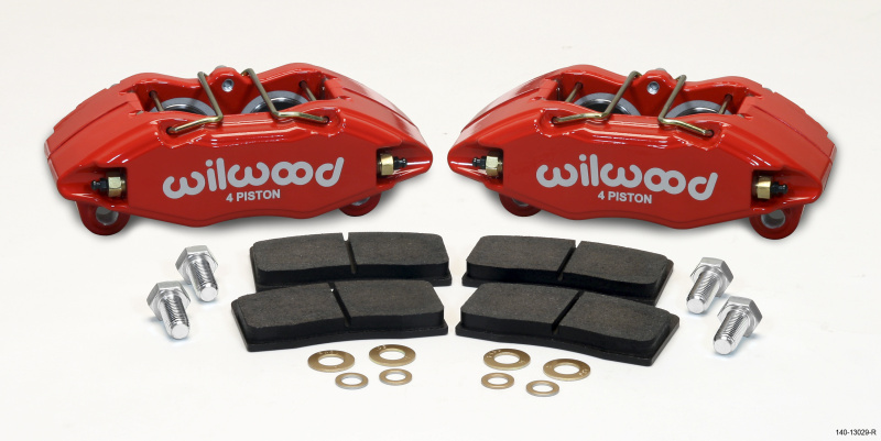 Wilwood 140-13029-R Forged DPHA Front Caliper Kit - Red Powder Coat Caliper