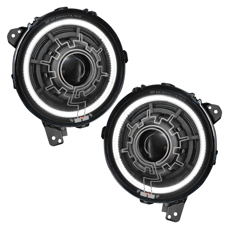 Oracle Lighting 18-22 Jeep Wrangler JL / 20-22 Jeep Gladiator JT Oculus Bi-LED Projector Headlights - 5839-111