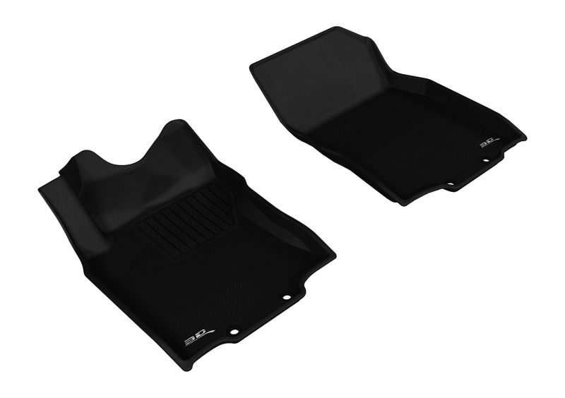 3D Maxpider L1NS06811509 2Pcs Floor Mat Black For 2014-2020 Nissan Rogue
