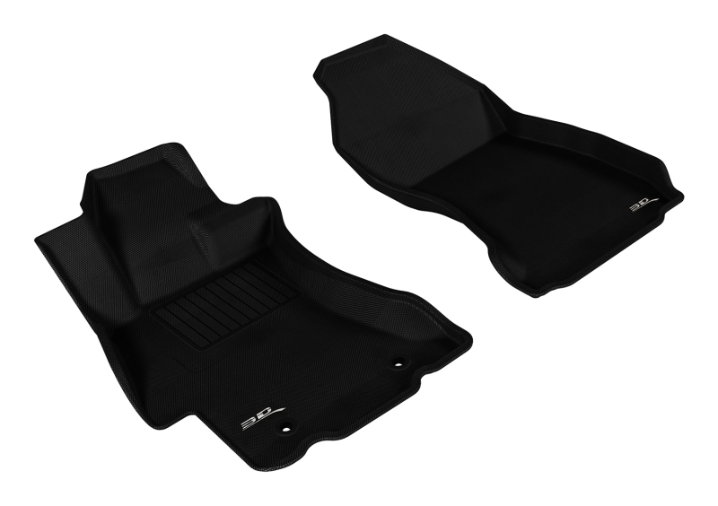 3D Maxpider L1SB00811509 2Pcs Floor Mat Black For 2012-2020 Subaru Impreza