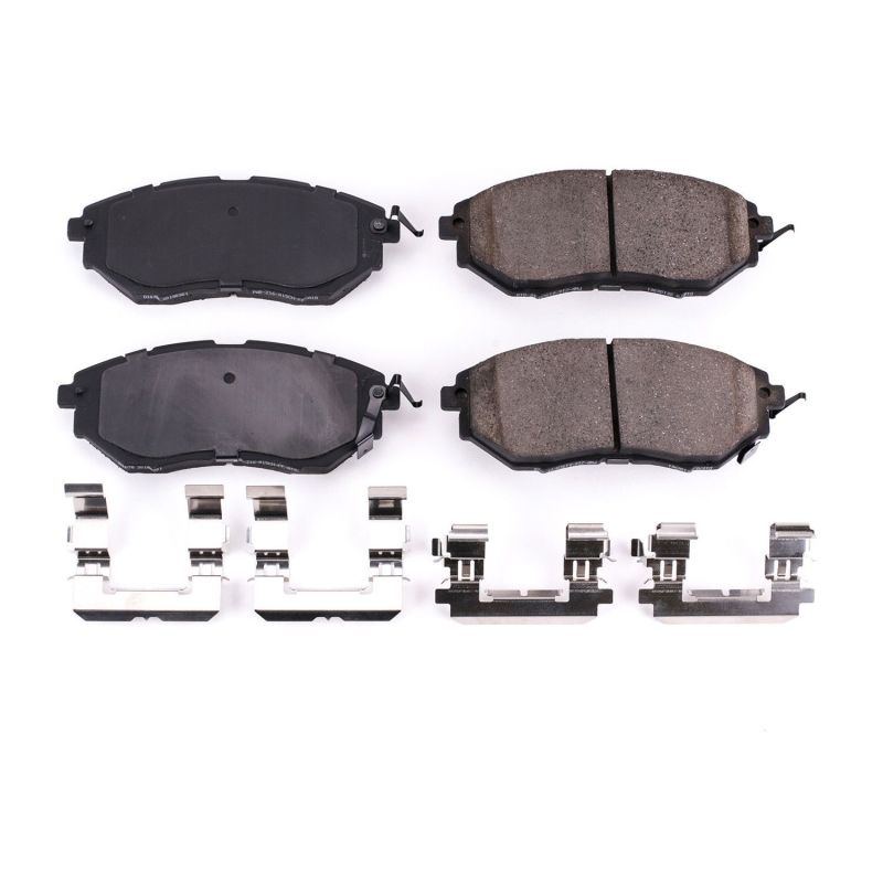Power Stop 06-07 Subaru B9 Tribeca Front Z17 Evolution Ceramic Brake Pads w/Hardware - 17-1078