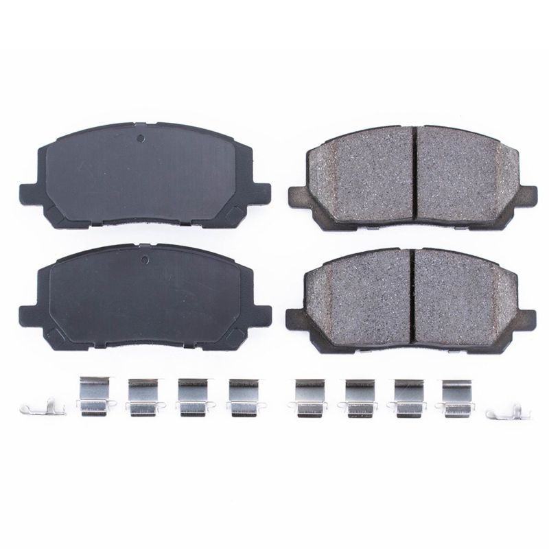 Power Stop 01-07 Toyota Highlander Front Z17 Evolution Ceramic Brake Pads w/Hardware - 17-884