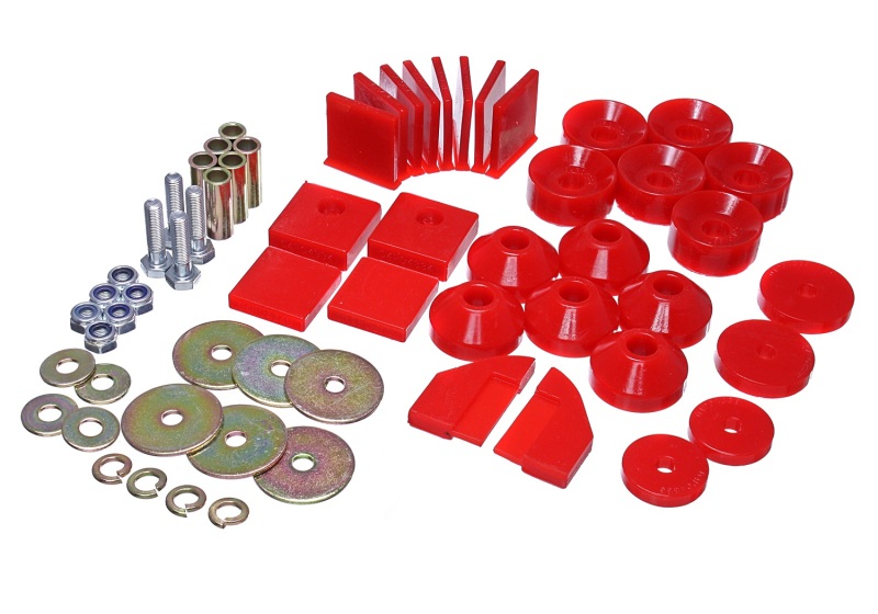 Energy Suspension 1.4101R Body Mount Set Red For 86-95 Suzuki Samurai
