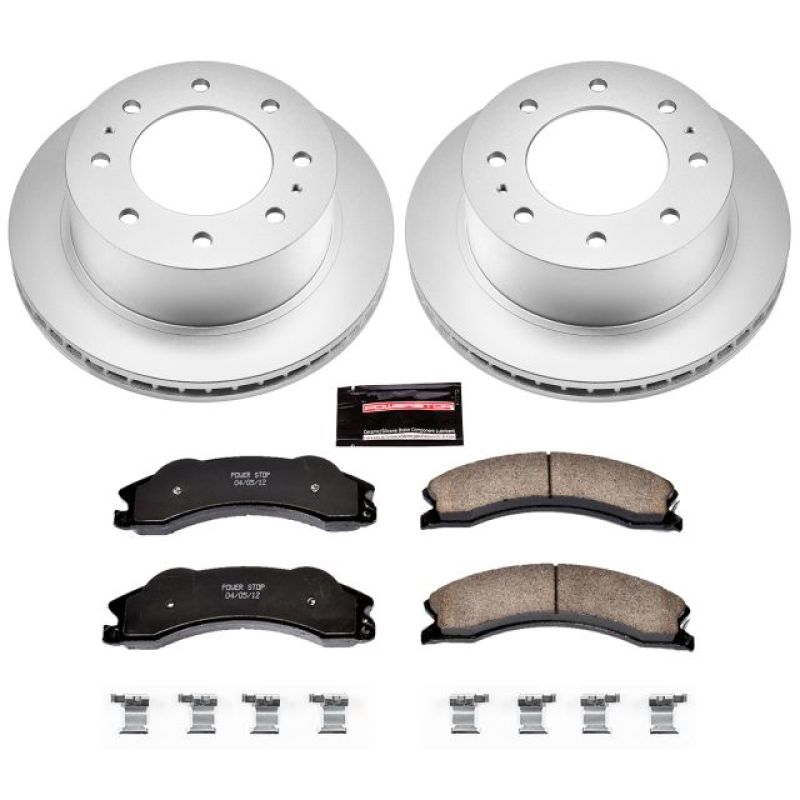 Power Stop 11-14 Chevrolet Silverado 2500 HD Rear Z17 Evolution Geomet Coated Brake Kit - CRK5563