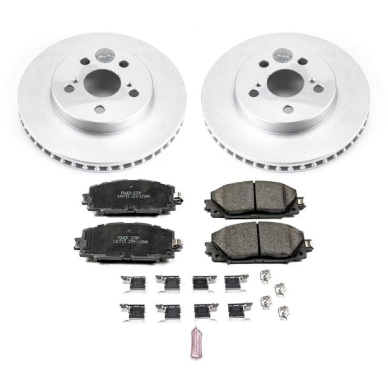 Power Stop 16-18 Toyota Prius Front Z17 Evolution Geomet Coated Brake Kit - CRK7701