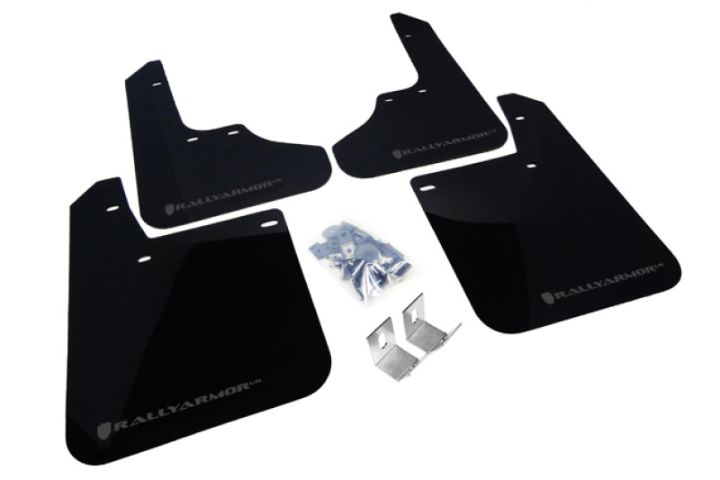 Rally Armor MF2-UR-BLK/GRY Black UR Mud Flap Grey Logo