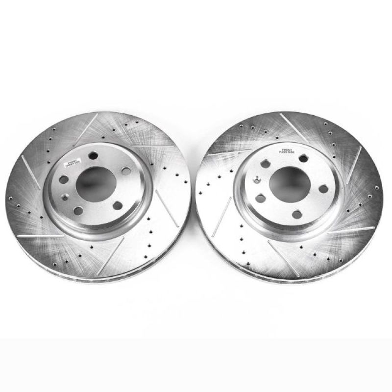 Power Stop 09-11 Audi A4 Front Evolution Drilled & Slotted Rotors - Pair - EBR838XPR