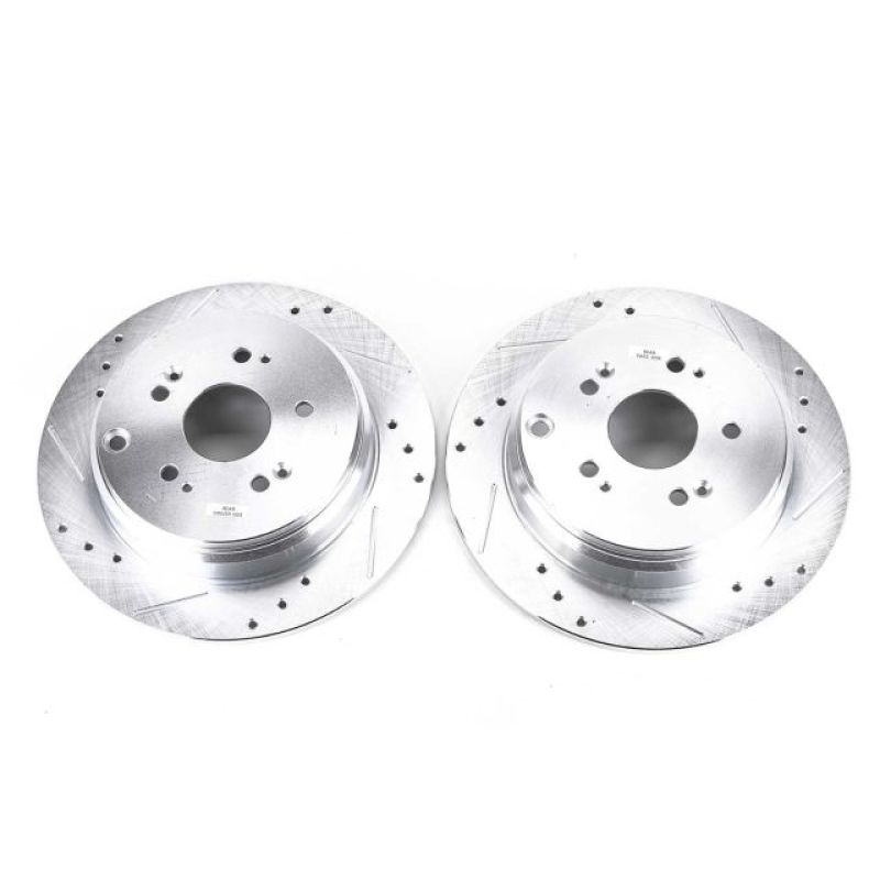 Power Stop JBR1158XPR Evolution Drilled/Slotted Rear Brake Rotor (Pair) NEW