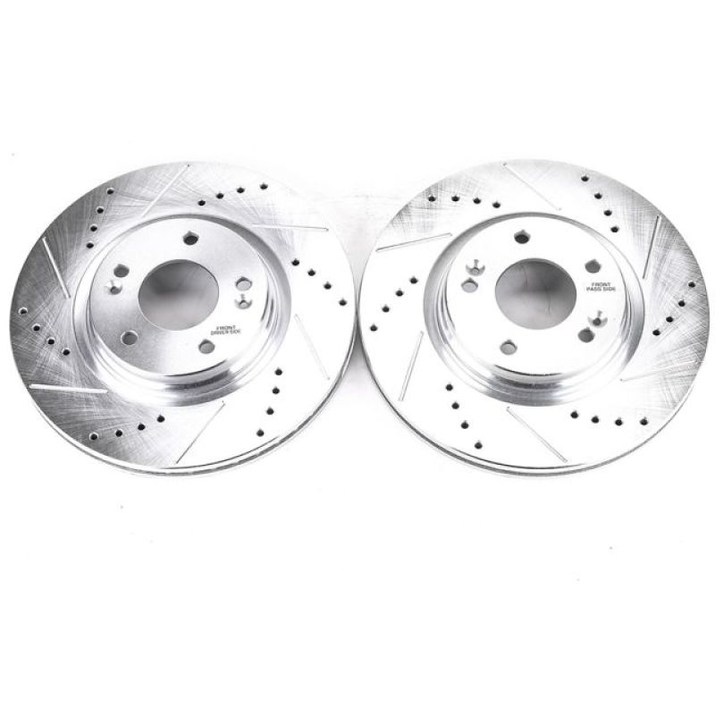 Power Stop 17-19 Hyundai Elantra Front Evolution Drilled & Slotted Rotors - Pair - JBR1710XPR