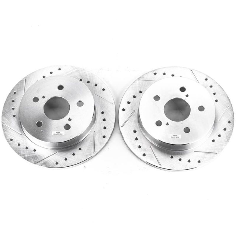 Power Stop 2019 Lexus ES350 Rear Evolution Drilled & Slotted Rotors - Pair - JBR1738XPR