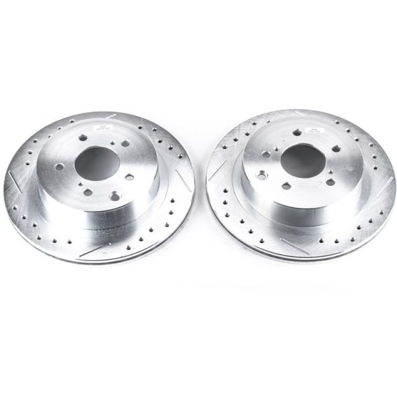 Power Stop 89-96 Nissan 300ZX Rear Evolution Drilled & Slotted Rotors - Pair - JBR509XPR
