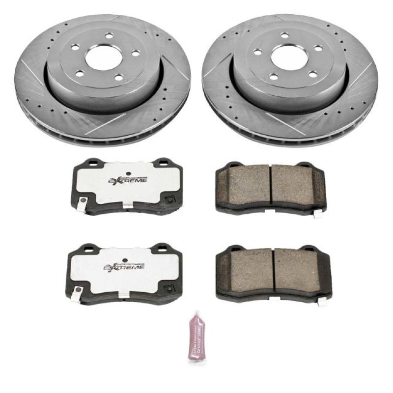 Power Stop 06-10 Jeep Grand Cherokee Rear Z26 Street Warrior Brake Kit - K2949-26