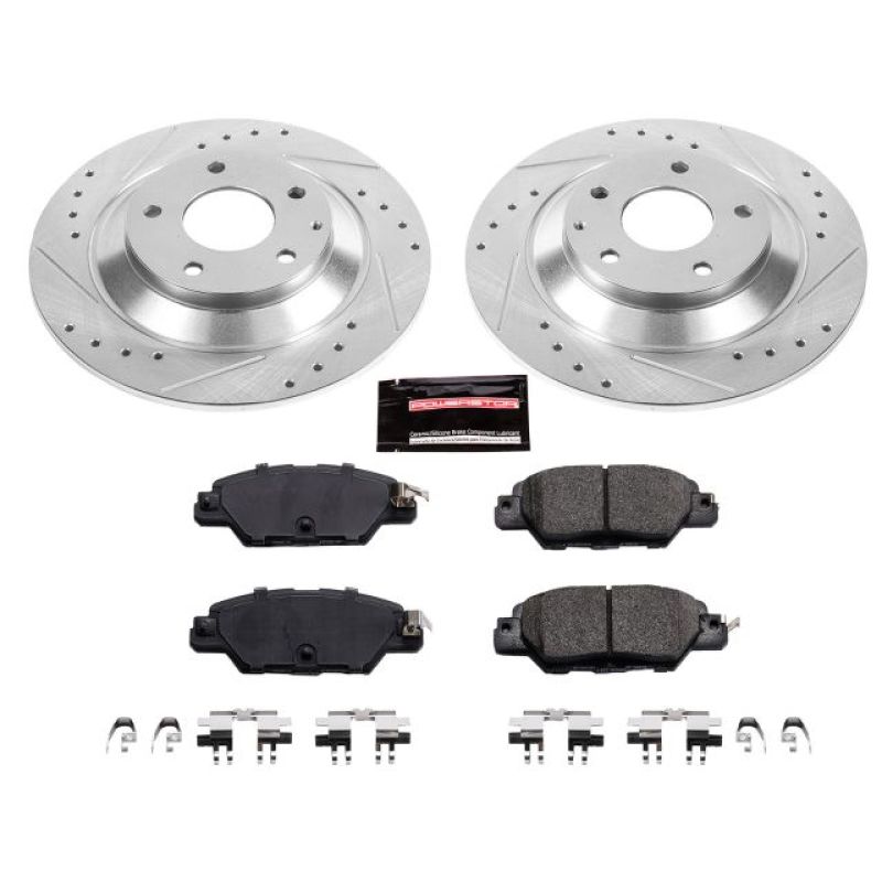 Power Stop K7516 Z23 Evolution Sport Ceramic Rear Brake Pad and Rotor Kit NEW