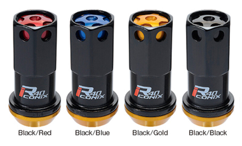 Project Kics 12X1.25 Black R40 Lug Nut - Single - WZRC13K