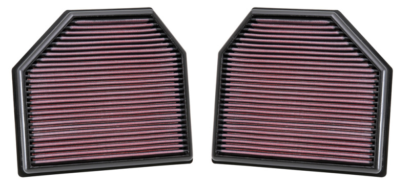 K&N Replacement Air Filter for 11-14 BMW M5/M6 4.4L V8 / 2015 M4/M3 3.0L I6  (2 per box) - 33-2488