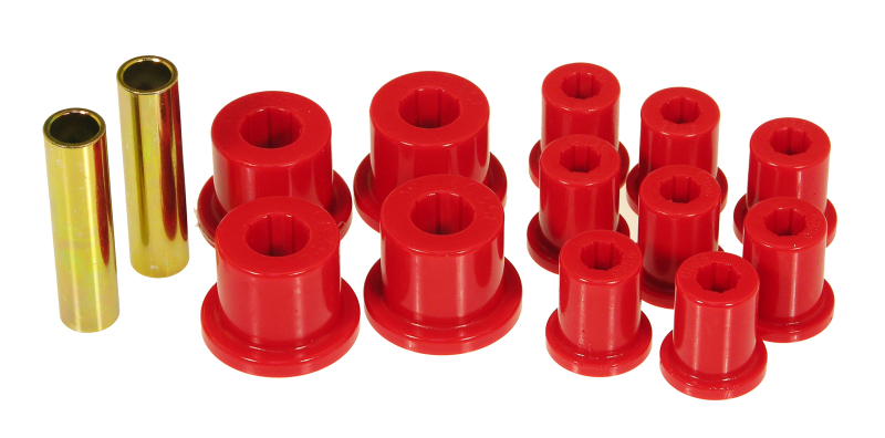 Prothane 76-86 Jeep CJ5/CJ7 Rear Spring & Shackle Bushings - Red - 1-1003