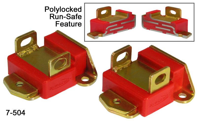 Prothane 7-504 Engine Mount Type A" Shortpair For GM