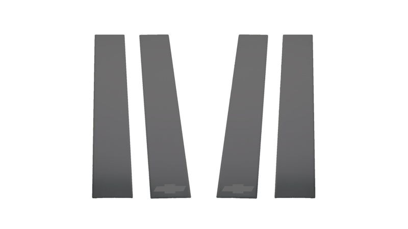 Putco 2020 Chevy Silv HD 2500/3500 - Chevrolet Bow Tie Etching (6pcs) Black Platinum Pillar Posts - 402671BPGM-1