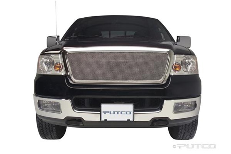 Putco 99142 Liquid Mesh Grille Insert; Chrome; Bolt On For 04-08 Ford F-150