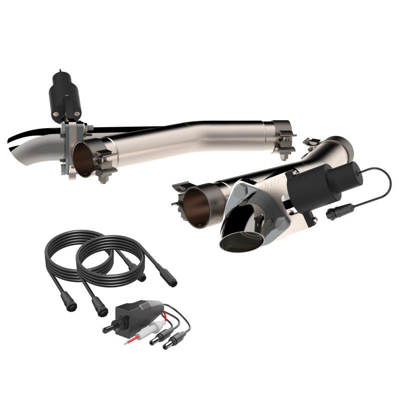 QTP 520511 Exhaust Cutout Aggressor Stainless Steel For 11-18 Dodge Durango 5.7L