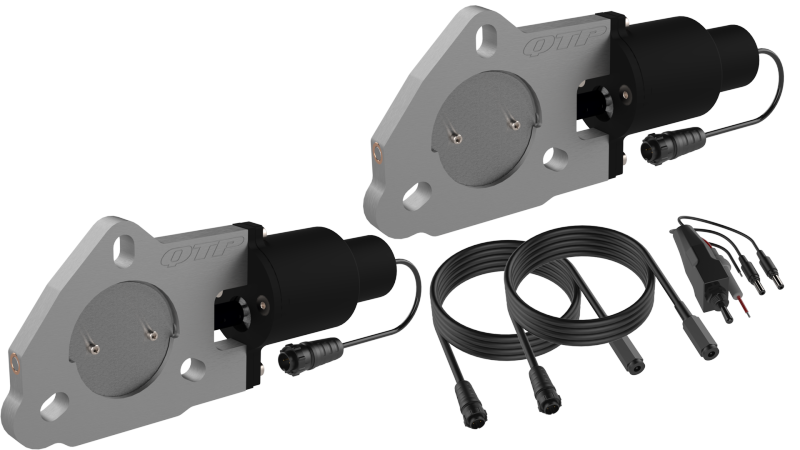 QTP 2.5in Bolt-On QTEC Dual Electric Cutout Valves - Pair - QTEC50