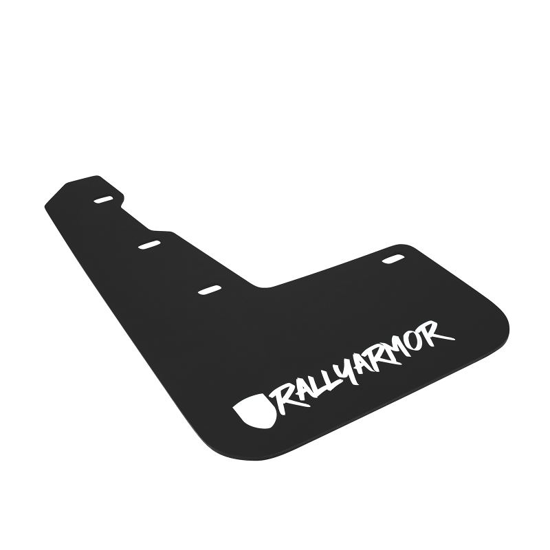 Rally Armor 15-21 Subaru WRX &amp; STI Black Mud Flap White Altered Font Logo - MF32-UR-BLK/WH-X