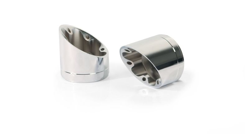 Remus 2021+ BMW R 18 (Euro 5) Slash Cut V1 End Cap - Silver (Pair) - EK43