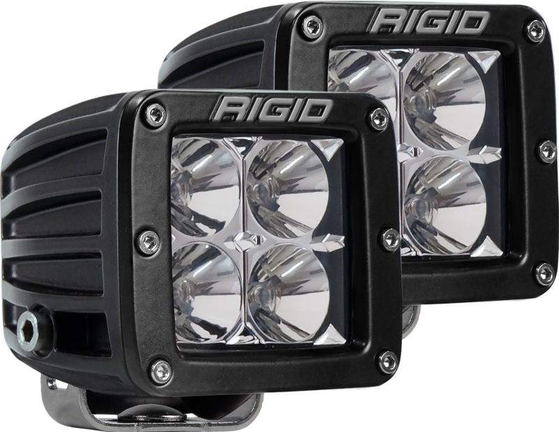 Rigid Industries 202123 D-Series Pro Flood LED Lights - Surface Mount; Amber