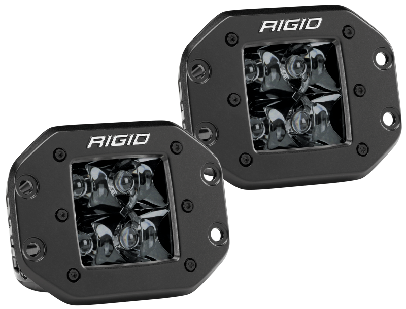Rigid Industries 212213BLK D-Series Pro Spot Midnight LED Lights Flush Mount