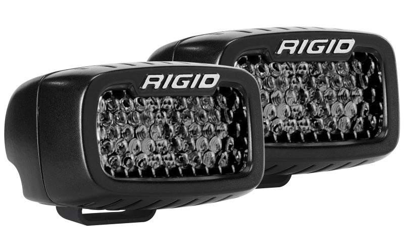 Rigid Industries 902513BLK SR-M Pro Spot Diffused Midnight LED Lights (Pair)