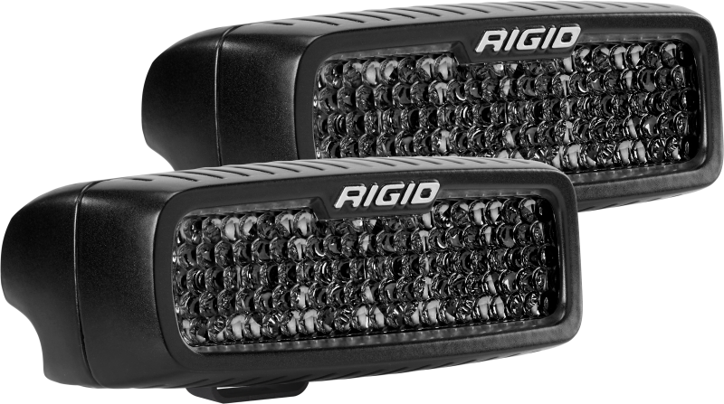 Rigid Industries 905513BLK SR-Q Pro Spot Diffused Midnight LED Lights (Pair)