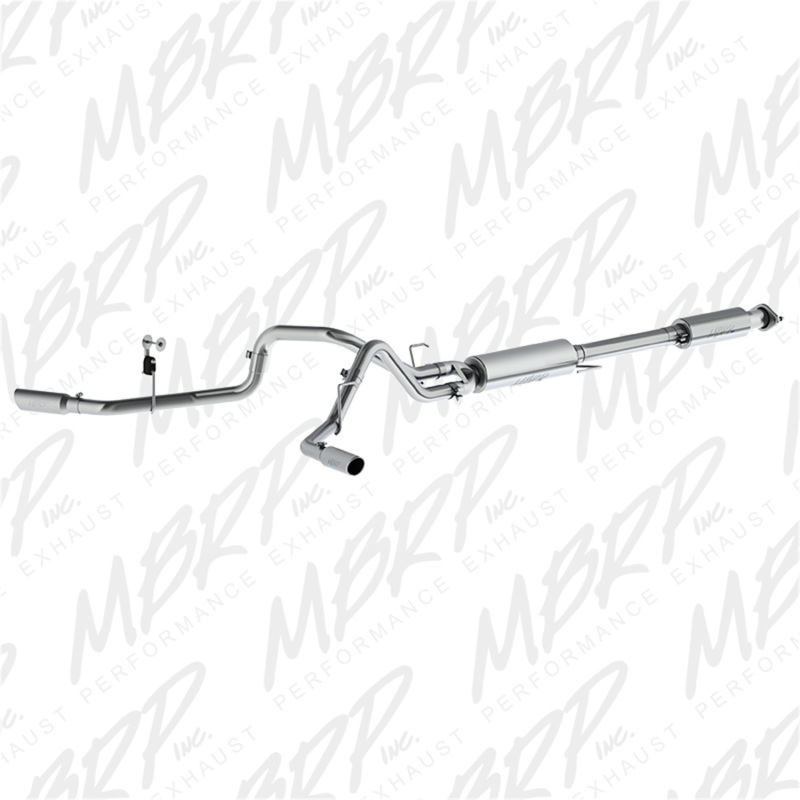 MBRP S5257409 Exhaust System Cat-Back Split Side Exit Natural Polished Tip