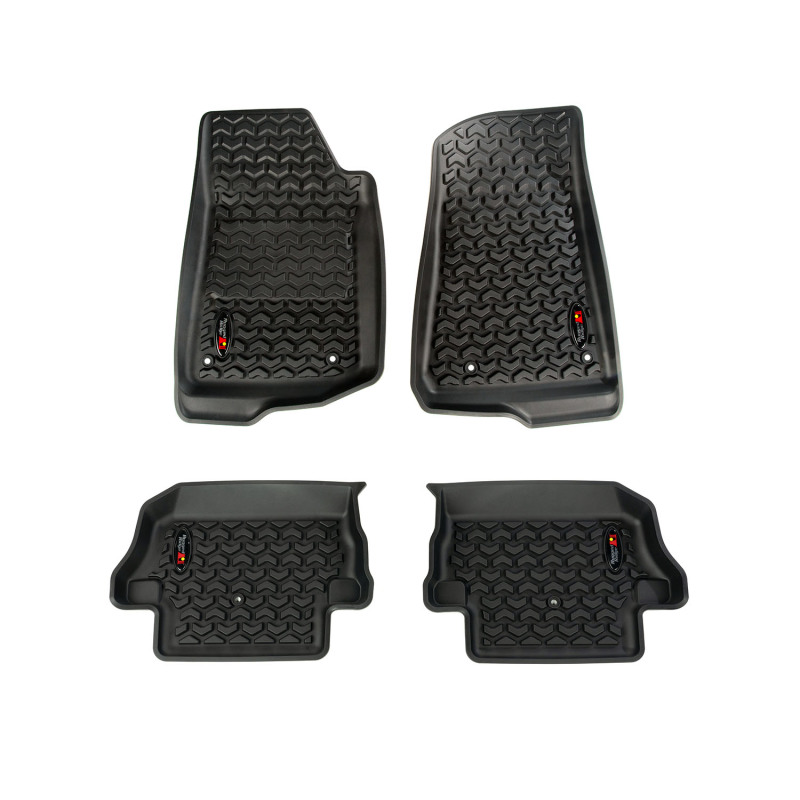 Rugged Ridge 12987.43 Floor Liner Kit Blk F/R For 18-20 Jeep JL 2Dr