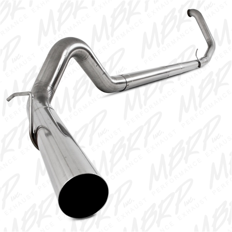 MBRP 1999-2003 Ford F-250/350 7.3L 4in Turbo Back Single No Muffler T409 SLM Series Exhaust System - S6200SLM