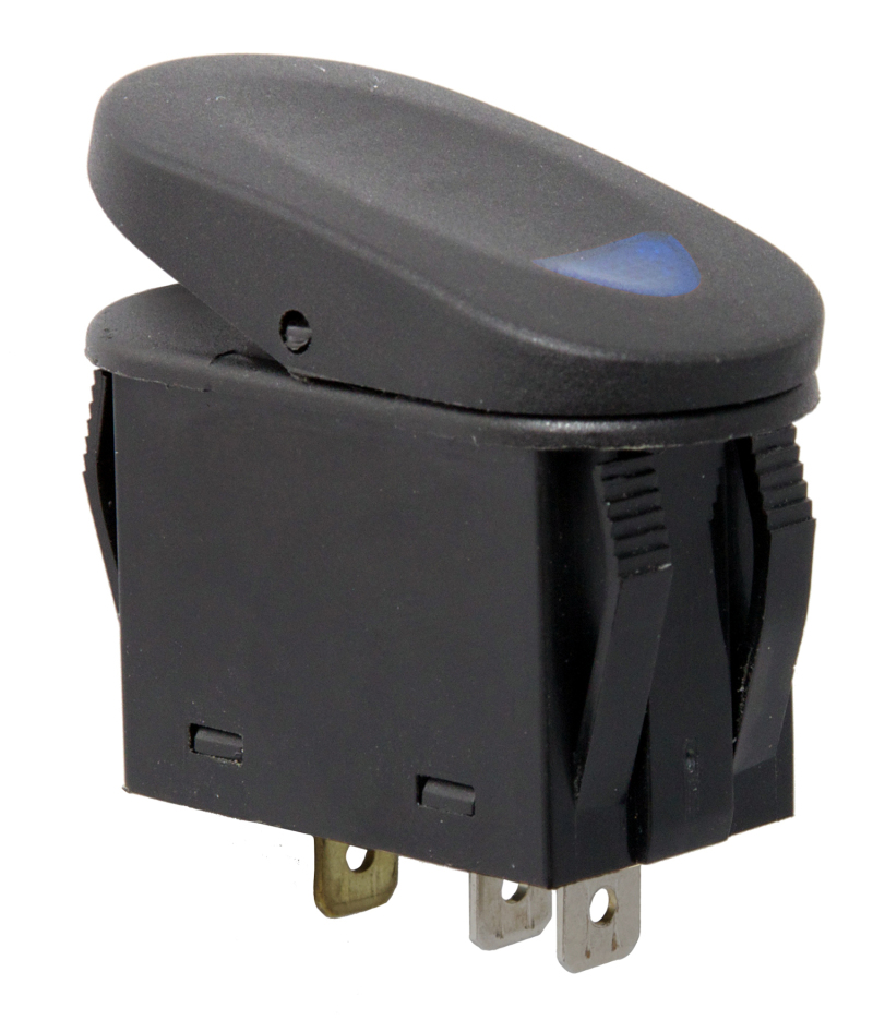 Rugged Ridge 17235.03 Rocker Switch Blk w/Blue LED Indicator Light