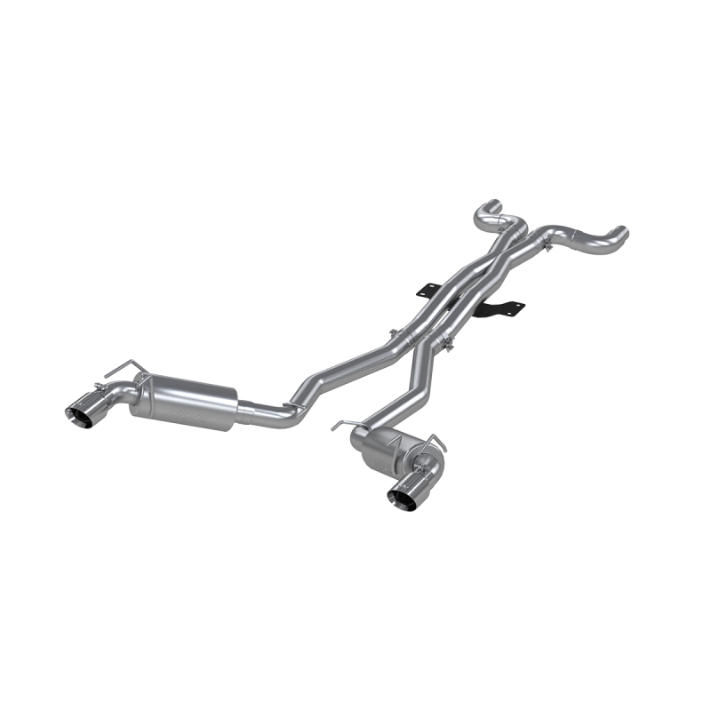 MBRP S7018409 Exhaust System Cat-Back Split Rear Exit Natural Polished Tip