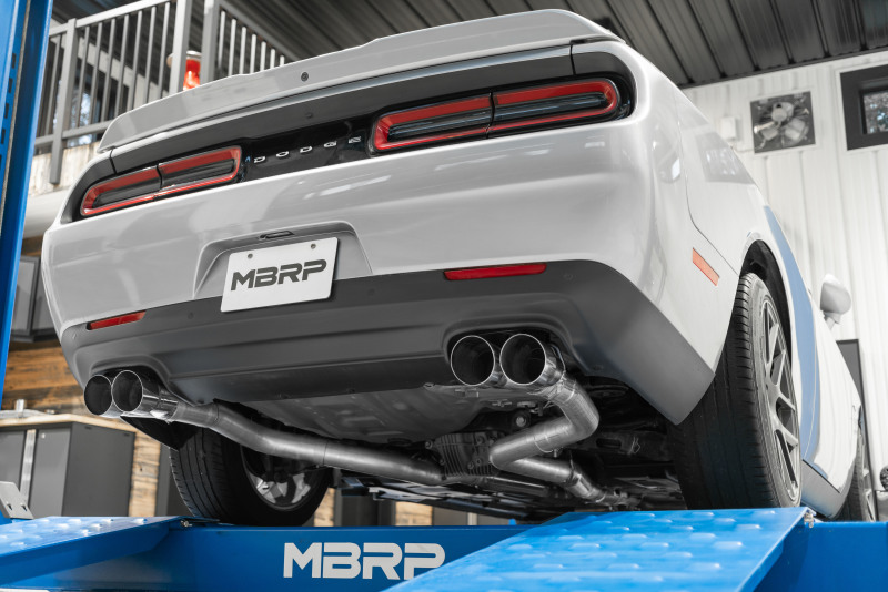 MBRP S7115AL Exhaust System Cat-Back Split Rear Tips For 15-16 Dodge Challenger