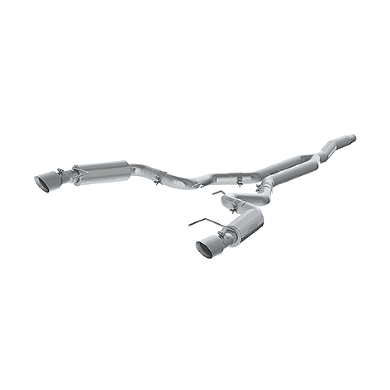 MBRP 15-19 Ford Mustang EcoBoost 2.3L Alum 3in Cat Back Dual Split Rear Exit (Race Version) - S7275AL