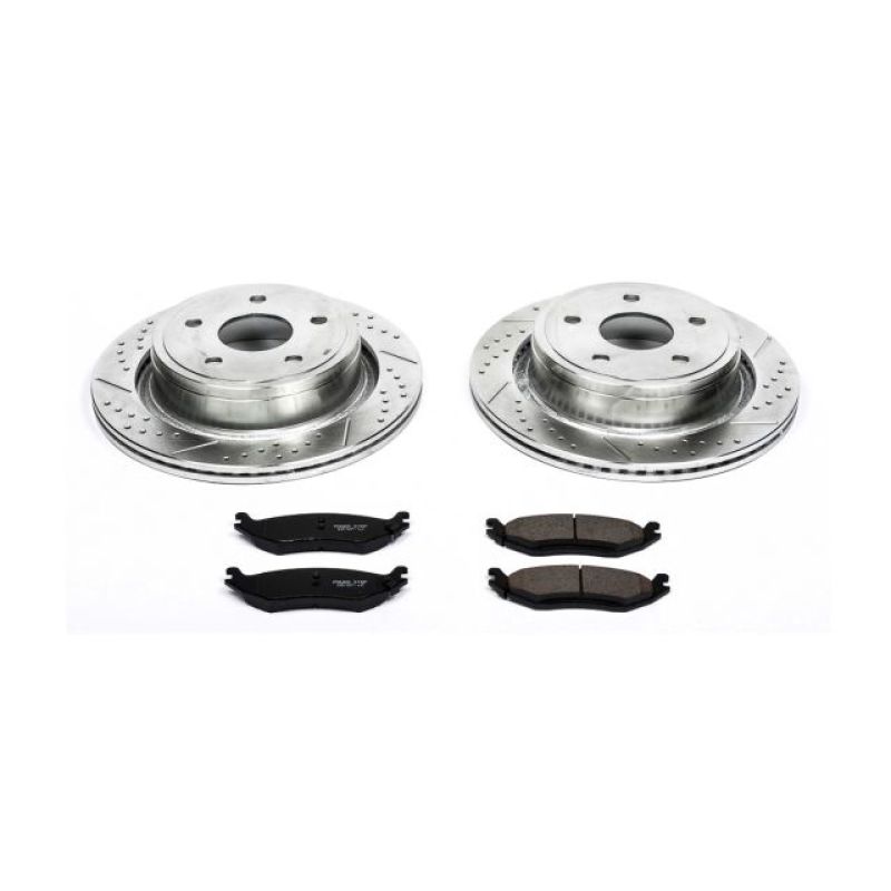 Power Stop K2172 Disc Brake Pad And Rotor Kit Rear For 19 Ram 1500 Classic