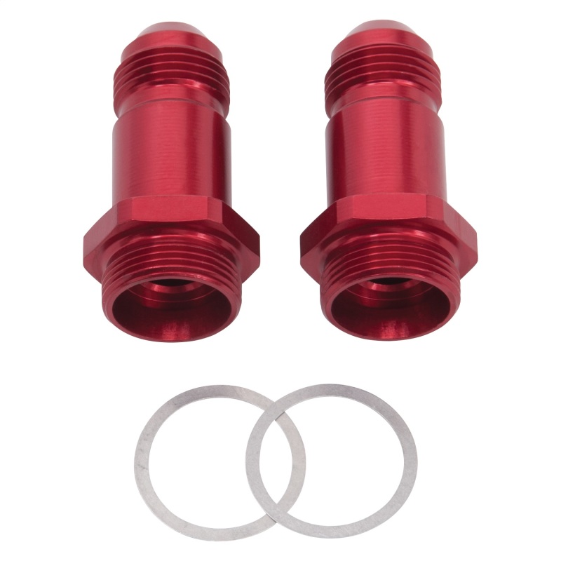 Russell Performance -8 AN Carb Adapter Fittings (2 pcs.) (Red) - 640210