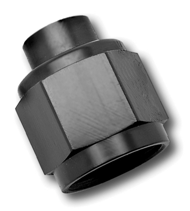 Russell Performance 661973 Adapter Fitting Flare Cap -8AN Female Black Anodized