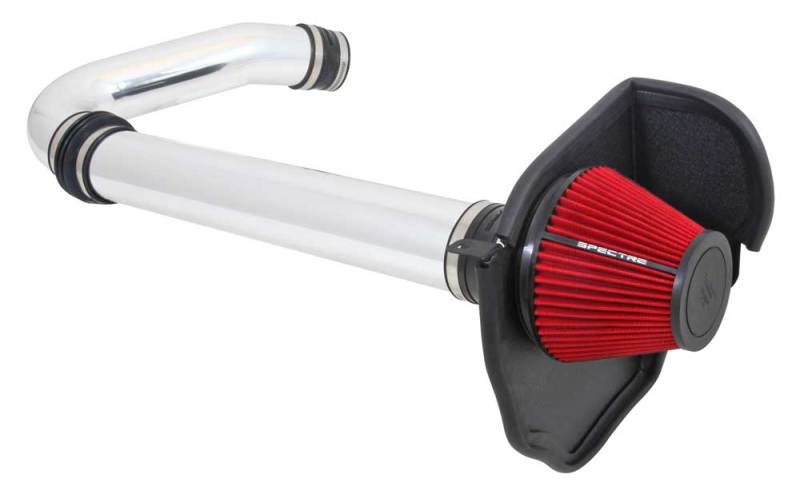 Spectre 11-17 Challenger/Charger 3.6L Air Intake Kit - Polished w/Red Filter - 9028