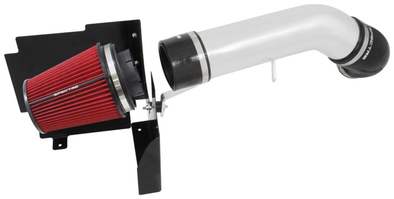 Spectre 99-07 GM Truck V8-4.8/5.3/6.0L F/I Air Intake Kit - Clear Anodized w/Red Filter - 9900