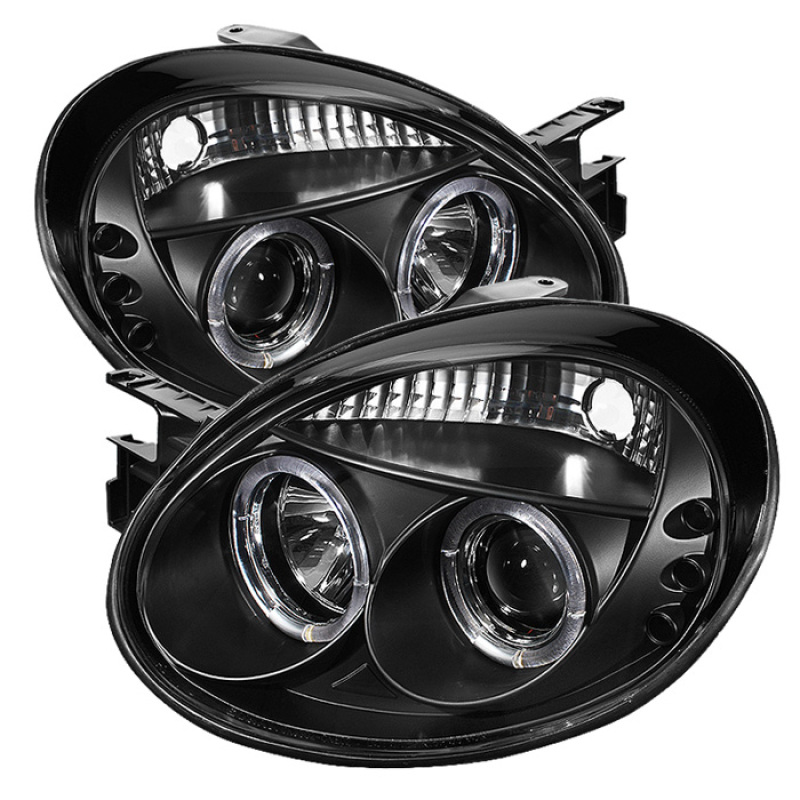 Spyder 5009920 Projector Headlights LED Halo Black High/Low H1 For Neon 2003-05